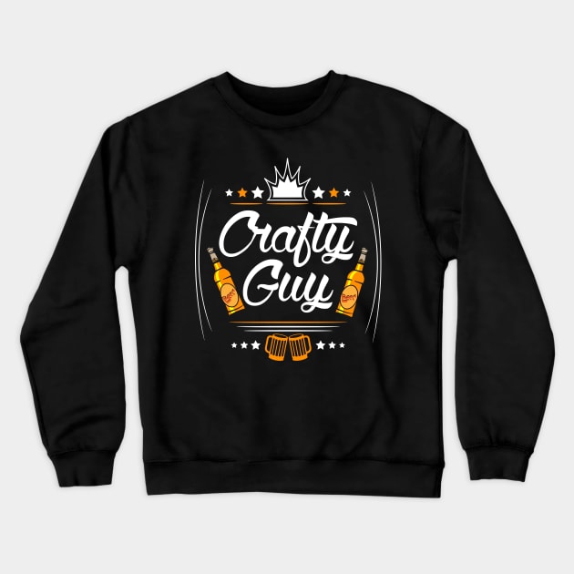 Crafty (Beer) Guy Crewneck Sweatshirt by jslbdesigns